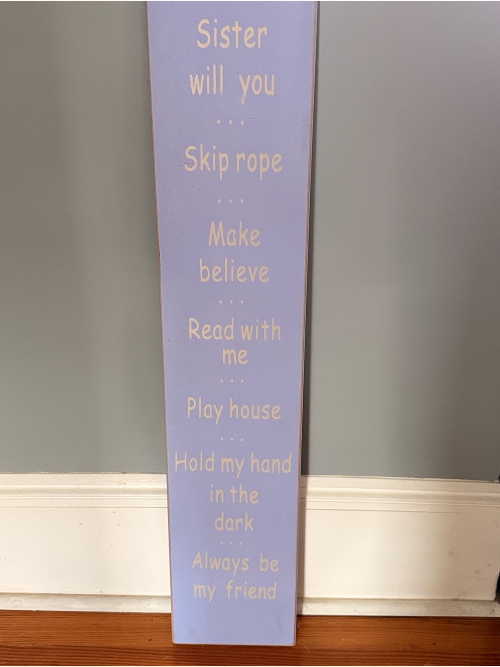 Lavender Sister Wall Plaque - Inspirational Home Decor